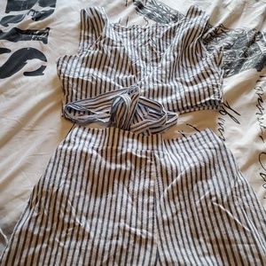 Stripped Womens short set